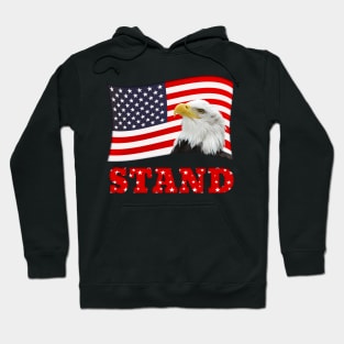 STAND US Flag and Eagle Hoodie